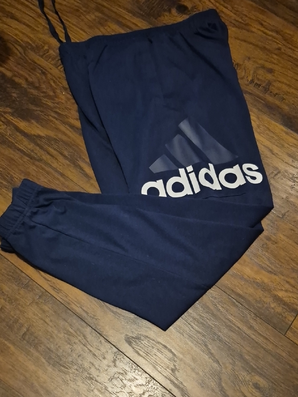 Adidas Navy Blue Logo Jogger Sweatpants for Men